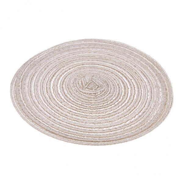 3x18cm Hand Knitting Ramie Table Round Placemat Thermal Insulation Mat Coffee