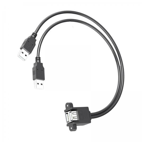 2xUSB 2.0 Extension Cable Double Cable USB Splitter for Hard Disk U Disk 0.3m
