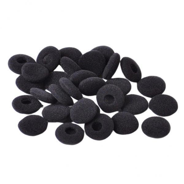 2x18mm Sponge Earphone Earpad 16 Pcs Replacement Black In-ear Earpiece Cover