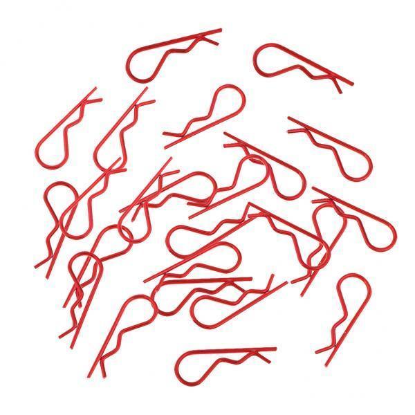 2x20 Pieces Stainless Steel Body Clips R Pin Shell for 1/10 1/8  1/5 RC Car