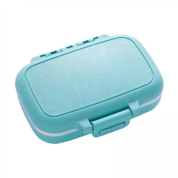 2xPill's Box Mini Portable Pills Organizer Case for Fish Oil Supplements Daily Blue
