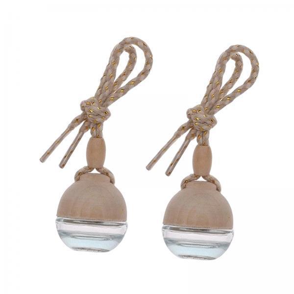 3x2Pcs Perfume Bottle Essential Oil Container Clear for Essential Oil Perfume Half Round