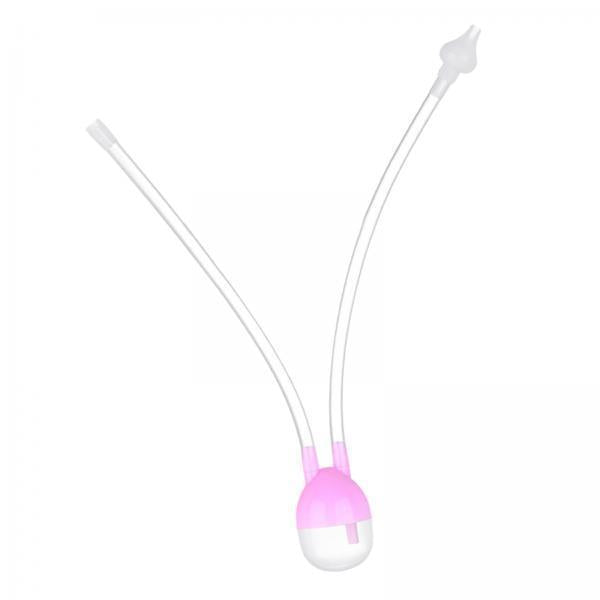 2xBaby Nasal Aspirator Nose Suction Clean Tool Soft Anti Reflux  Pink