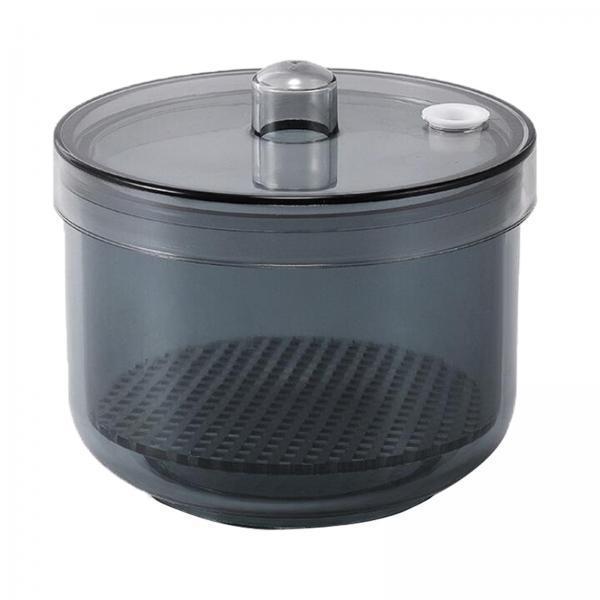 2xPortable Dental Disinfection Box Sterilizing Organizer for False Teeth black