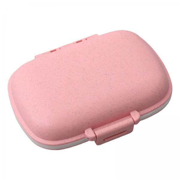 2xWeekly Pill Organizer Supplements Vitamins Medication Reminder Home Pink