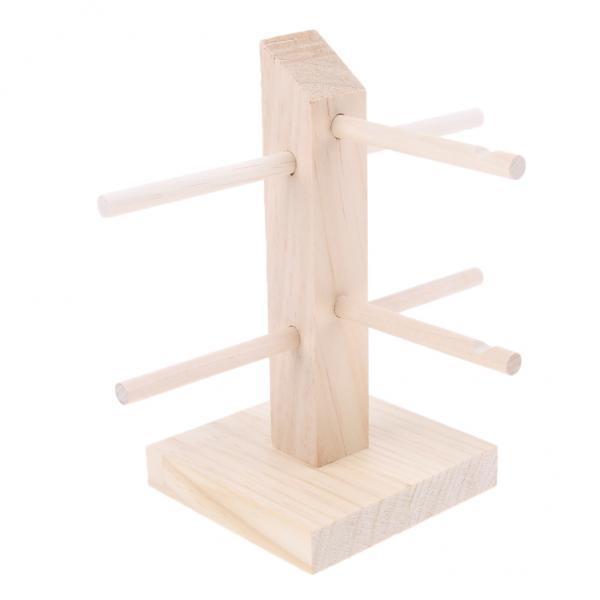3xWood Sunglasses Eyeglass Rack Display Stand Holder Single Line for 2 Pairs