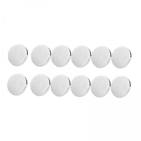2x12x Button Pins for Jeans Adjustable No Sew Instant Pants Button Silver