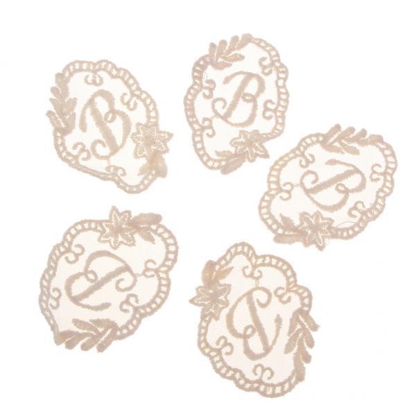 2x5 Pieces Embroidery Lace Patches Sewing Appliques for Clothing Dress Decor