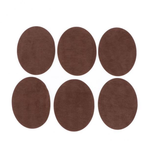 3x6x Sew On Iron On Patches Mending Repair Elbow Knee Applique Oval Brown