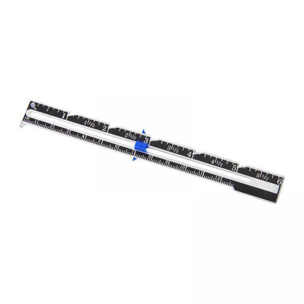 2xMeasure Ruler Gauge Tool Hem Collar Sewing Knitting Adjustable Marker blue