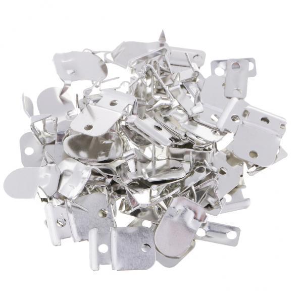 2x20 Set No-Sew Copper Hook and Eyes Closure for Pants Dress Fasteners Silver