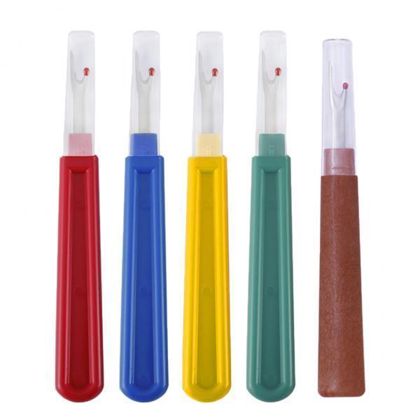 2x5pcs Steel Seam Ripper with Plastic Handle Thread Cutter for Tailor Crafter