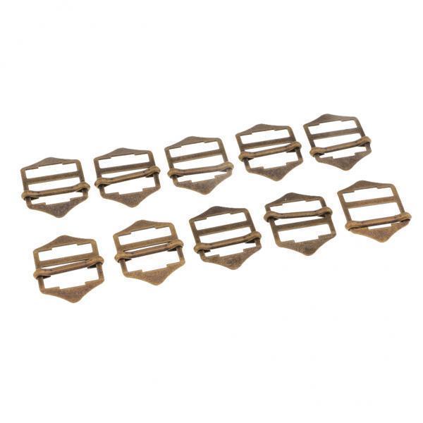 2x10Pcs Metal Slider Buckles Ribbon Adjuster Buckle for Straps Bag Accessories