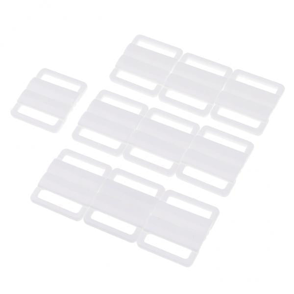 2x10 Sets Bra Clip Swimwear Clickers Bikini Front Closure Buckle Clips White