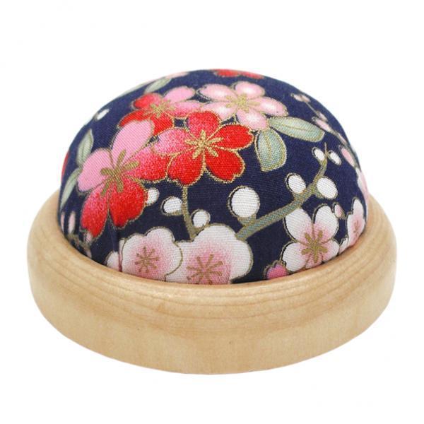 4xPin Cushion Needle Insertion with Special Wood Base Sewing Tool Dark Blue