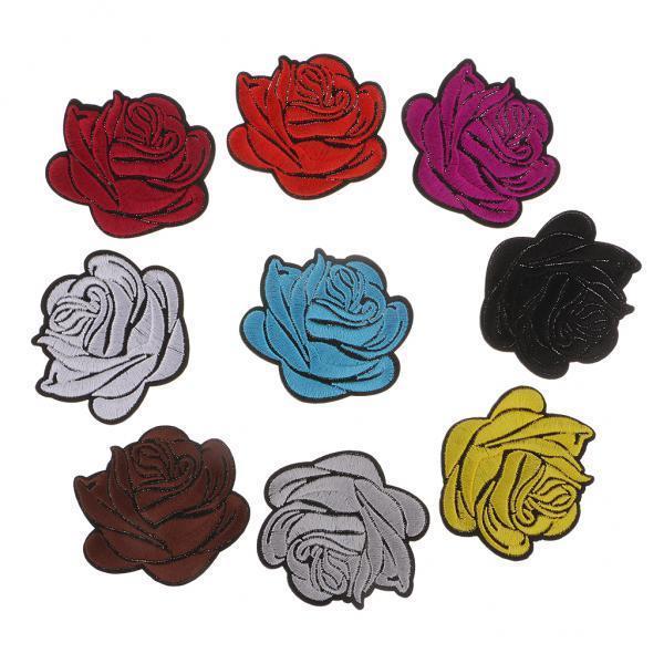 3x9pcs Embroidered Flower Patches DIY Iron on Sew on Patches Sewing Appliques