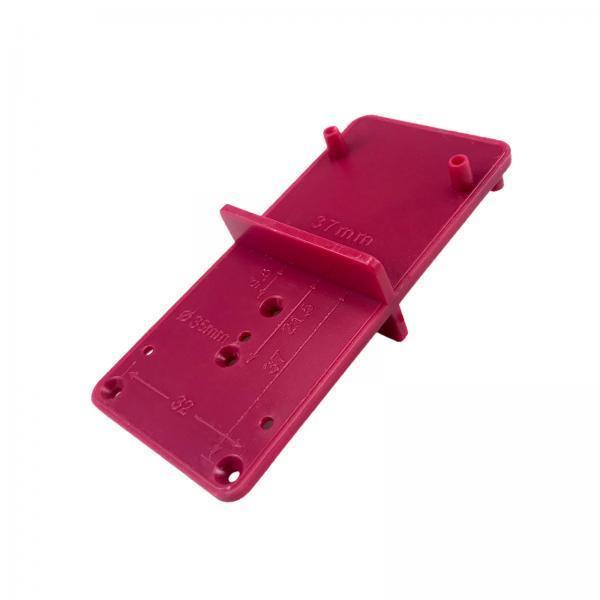 2xConcealed Hole Drilling Guide Door Hinge Template for Cupboard Woodworking Red