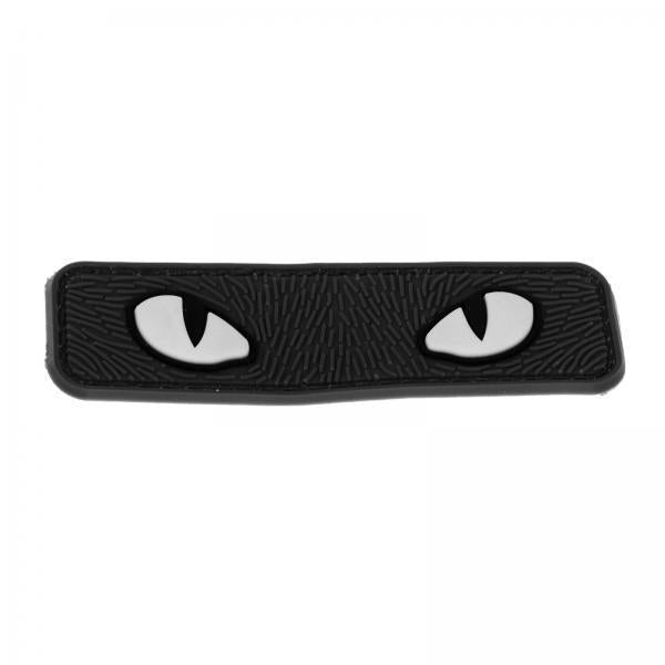 2xGlowing Cat Eye Patches Badges Fasteners Armband for Hats Helmet Outdoor Black