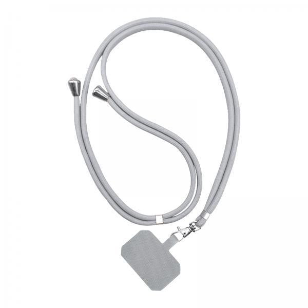 2xUniversal Phone Lanyard Adjustable Smartphone Crossbody Strap Light gray