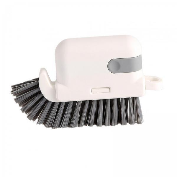 3xCountertop Cleaning Brush Handheld Groove Cleaning Brush for Shower Bathroom Gray