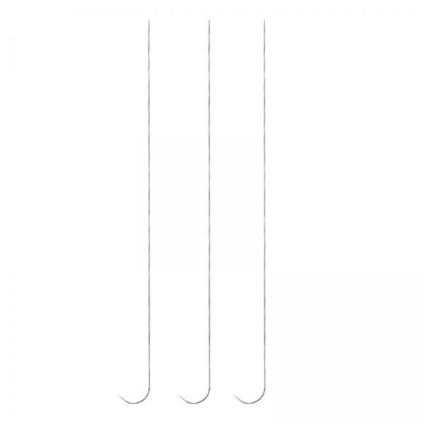 2x3 Pieces Large Eye Curved Beading Needles String Bead Stainless Steel Needle 0.7mm Eye