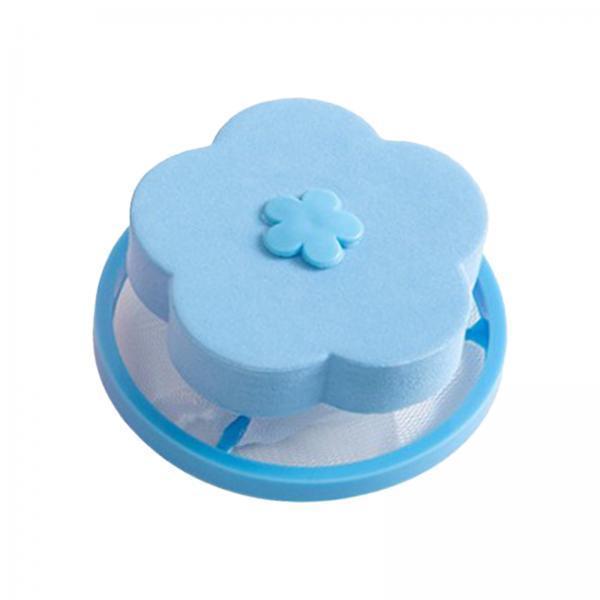 4xFloating Hair Filtering Mesh Washer Hair Catchers for Laundry Washing Machine Blue