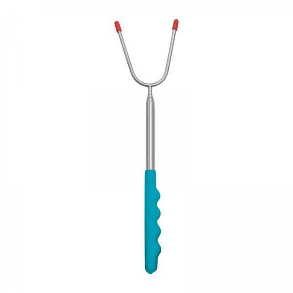 3xBarbecue Meat Fork Portable Metal Metal Kebab Skewers Camping Cooking Picnic blue