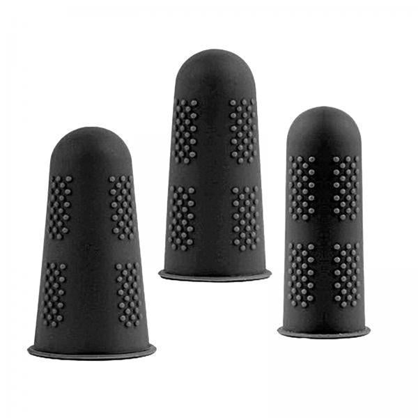 3x3x Finger Thumb Cots Non Slip Gloves Finger Sleeves Fingertip Cover Silicone black