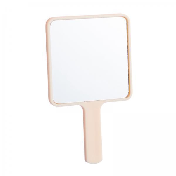 2xHandheld Mirror with Handle Small Makeup Mirror for Girlfriend Bedroom Girls Light Yellow