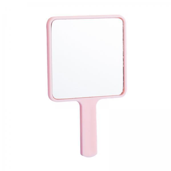 2xHandheld Mirror with Handle Small Makeup Mirror for Girlfriend Bedroom Girls Pink