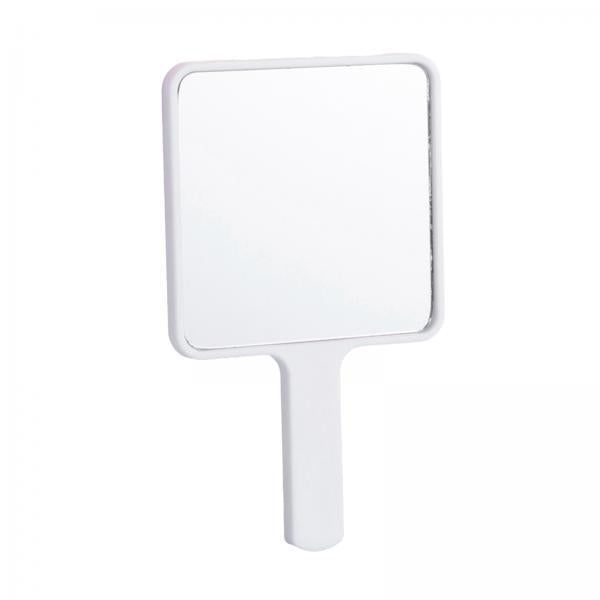 4xHandheld Mirror with Handle Small Makeup Mirror for Girlfriend Bedroom Girls White