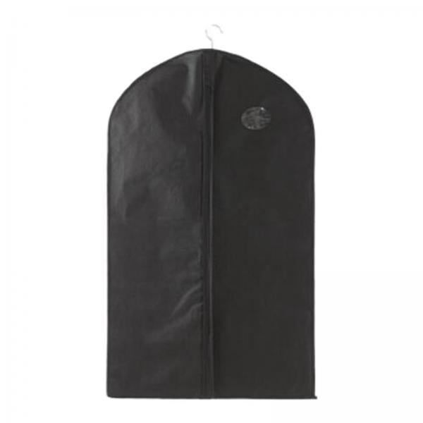 3xHanging Garment Bag Protective Cover Non Woven Fabric, for Travel Durable Black 60x100cm
