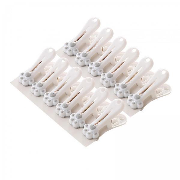 4x12 Pieces Clothes Pins Creative Portable Clothespins for Pants Ties Girls grey