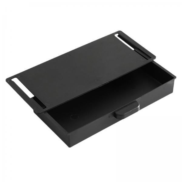 4xSticky Desk Drawer Case Pencil Stationery Storage for Cabinet Finishing Box Black