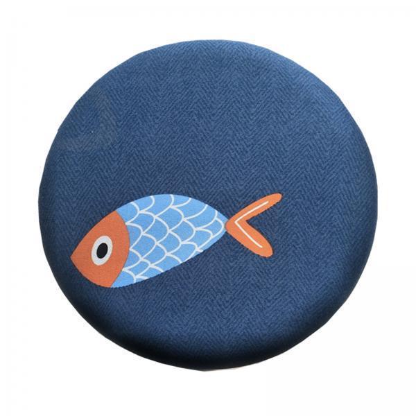 4xStretch Round Bar Stool Cover Elastic Barstool Chair Seat Cover Printed C