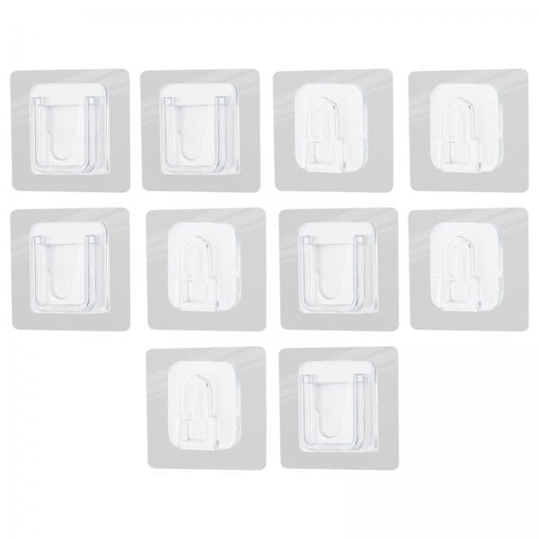4xSelf Adhesive Wall-Sticking Hooks Reusable Oil-Proof Socket Hook 5 Set