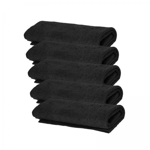 4x5x Multifunctional felting Cleaning Cloth Washable for Bathroom Car Black 30cmx30cm