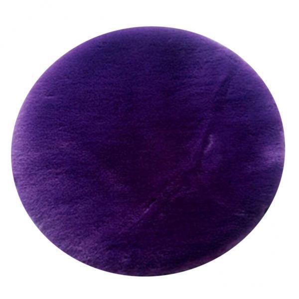 2xNon Slip Round Chair Cover Seat Pads with Buckle Purple - 30cm (12 inch)