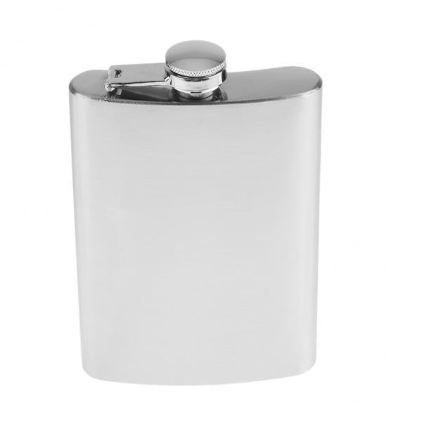 2xMini Pocket Hip Flask Flagon Stainless Steel Liquor Barware 9oz 252ml