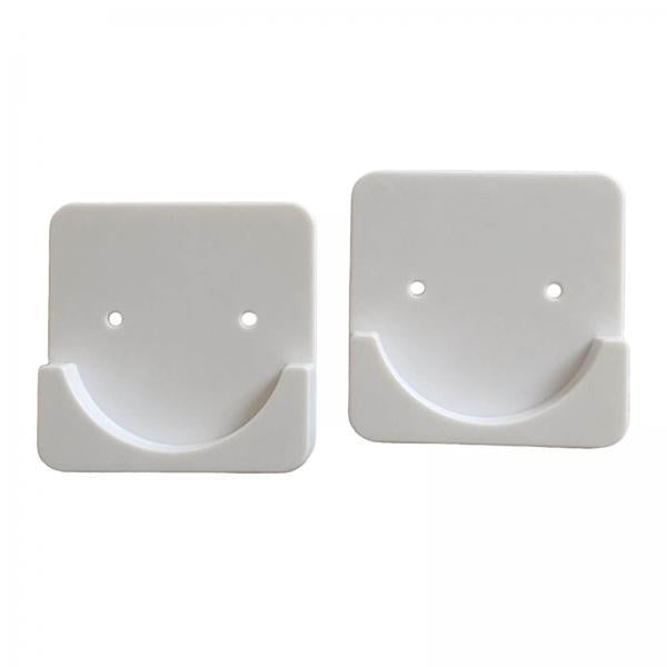 3xAdhesive Shower Curtain Rod Holder for Home Closet Hotel Square White