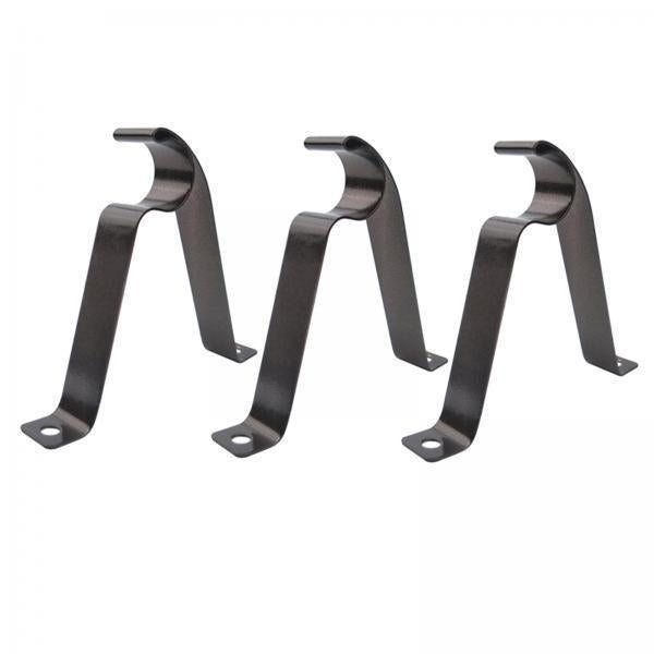 4xAdjustable 19-25mm Curtain Rod Brackets Window Blind Rod Holders Home Decor 22mm brown