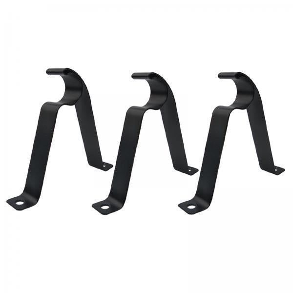 2xAdjustable 19-25mm Curtain Rod Brackets Window Blind Rod Holders Home Decor 19mm black