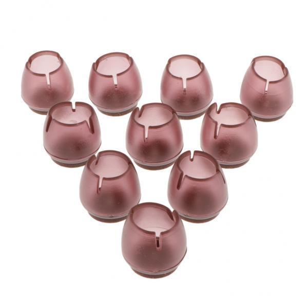 4x10x Round Chair Leg Caps Wood Furniture Floor Protectors Coffee Fit 17-21mm
