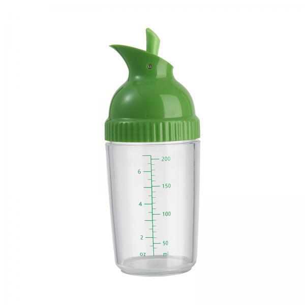 2xSalad Dressing Shaker 200ml Clear Leakproof Salad Shaker Dispenser Household Green