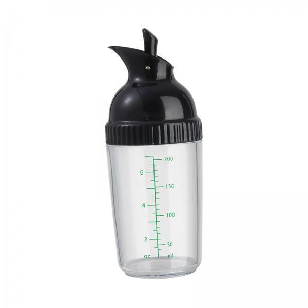 2xSalad Dressing Shaker 200ml Clear Leakproof Salad Shaker Dispenser Household Black
