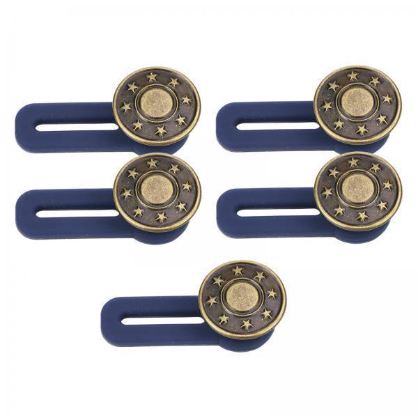 3x5 Pieces Detachable Buckles Adjustable Nail-free Buttons Copper Small Stars