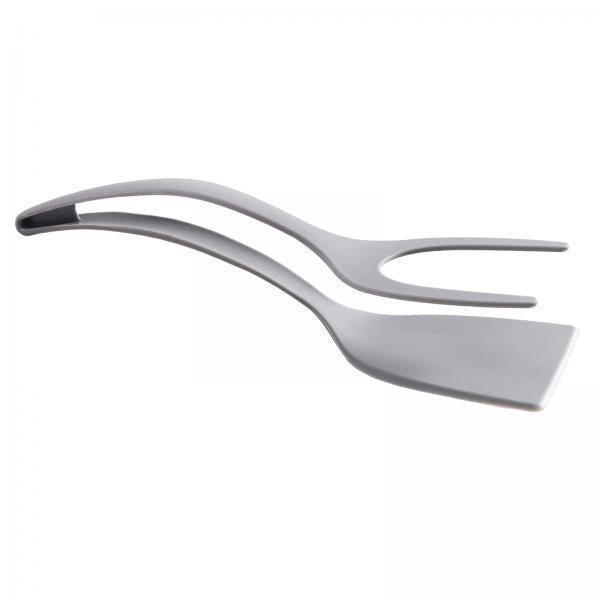 2xFood Clip Cooking Tool Nonstick Fried Egg Turner for Frying Turning Flipping gray