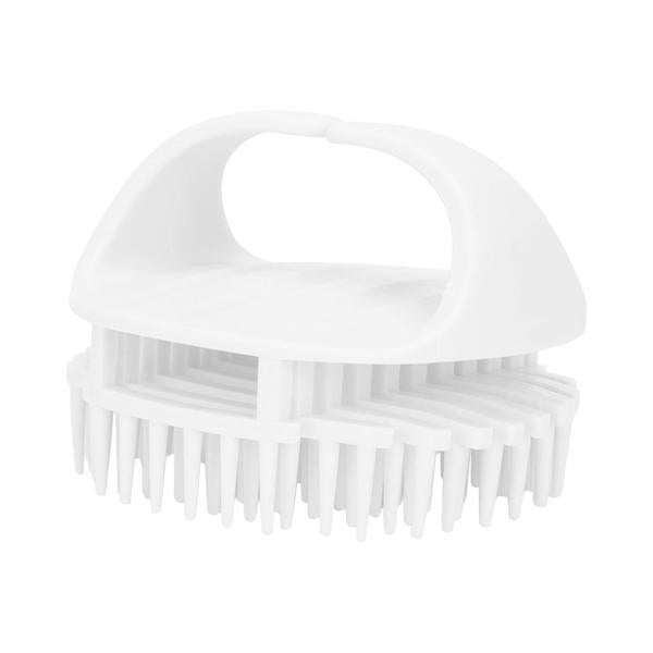 3xScalp Massager Shampoo Brush Hair Brush with Soft Silicone Bristles for Hair White