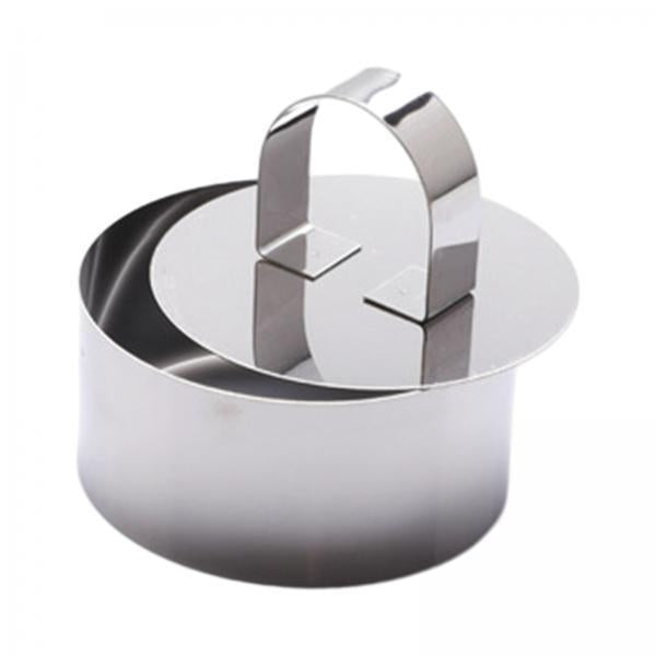 4xCupcake Mousse Rings Stainless Steel Baking Dish for Muffins Cookie Pancakes Round