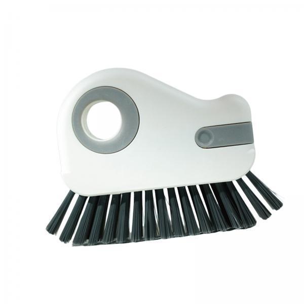 2xGroove Cleaning Brush Home Bathtub Bathroom Door Window Track Cleaning Brush Gray